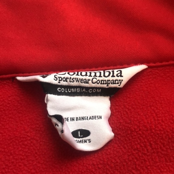 Red and white Columbia sweatshirt - Picture 2 of 2